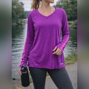 GUC PBX PRO Long Sleeve V Neck Workout Top Size XL